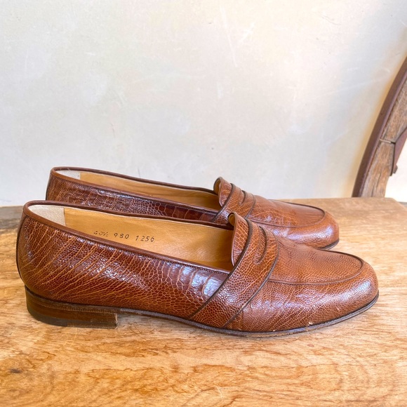 GUCCI Beautiful Genuine Crocodile Classic Loafers Womans EU40.5 US10 ITALY - Picture 3 of 15